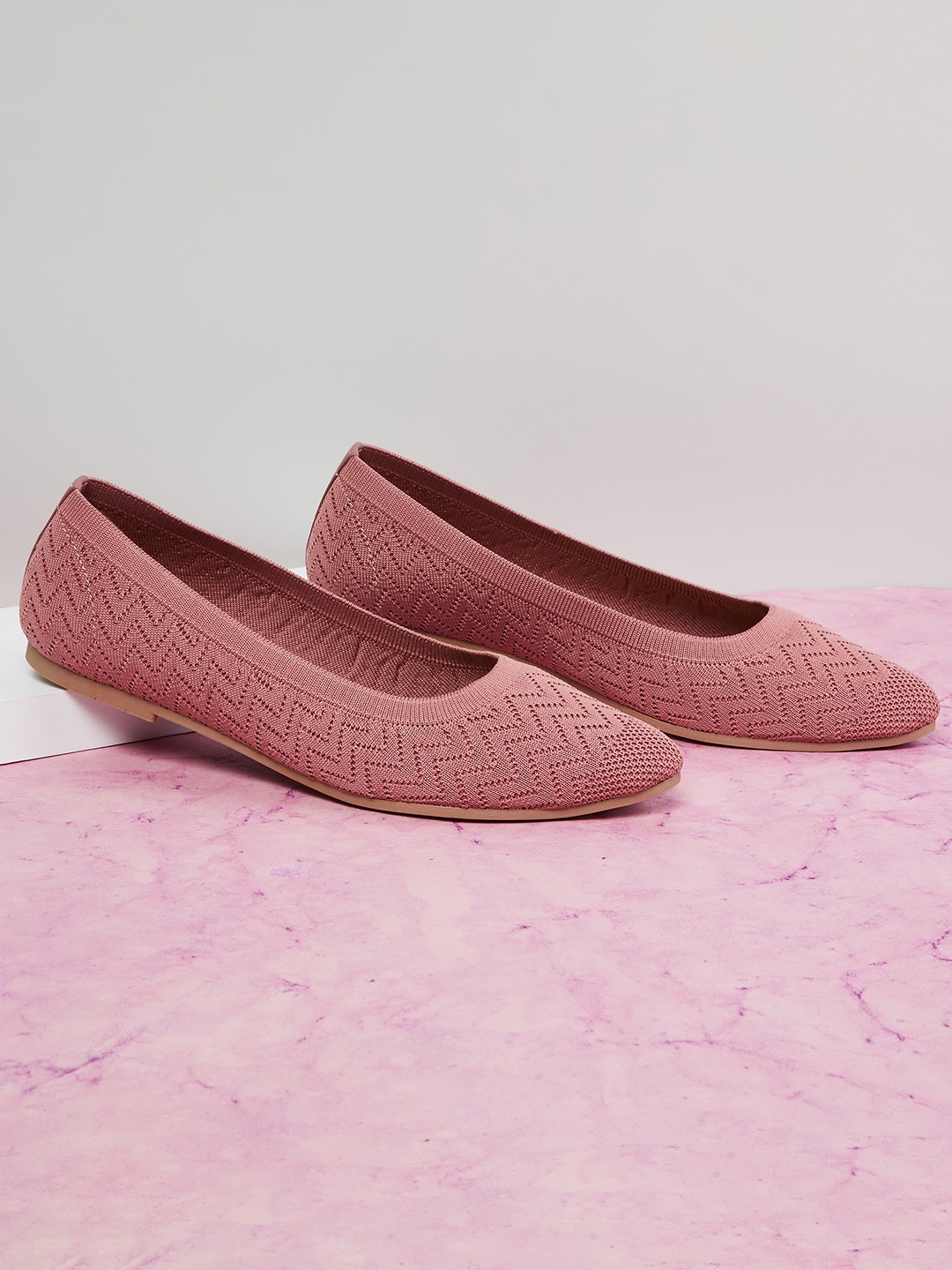 max Women Pink Ballerinas Flats