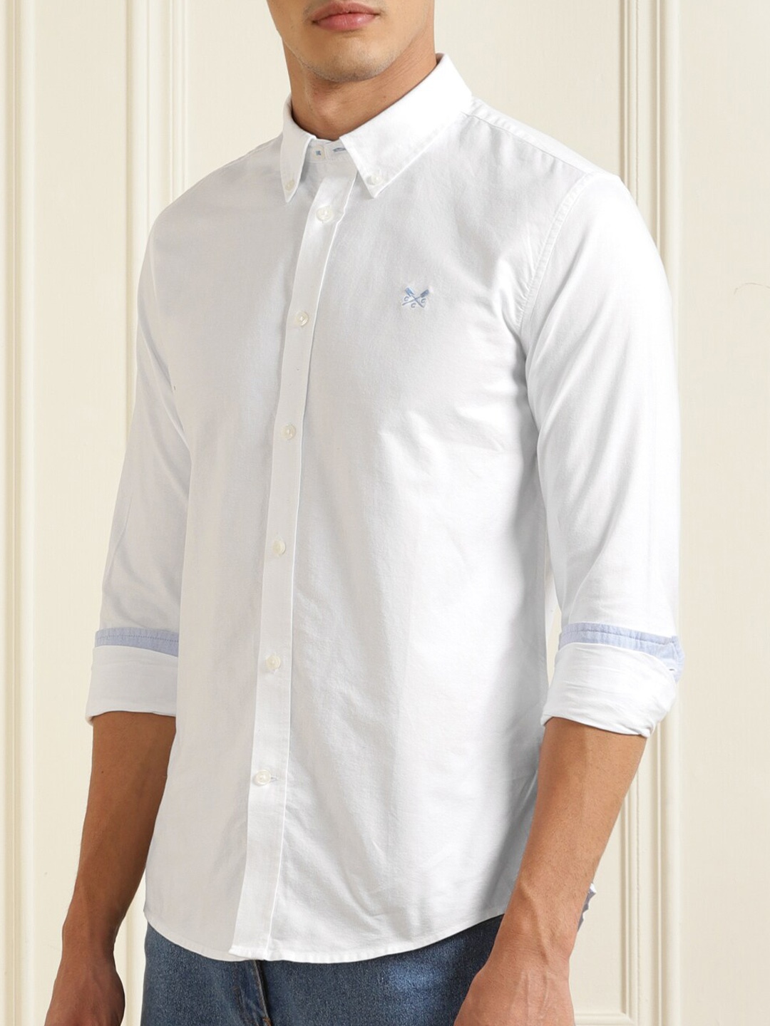 Crew Clothing Men White Casual Shirt
