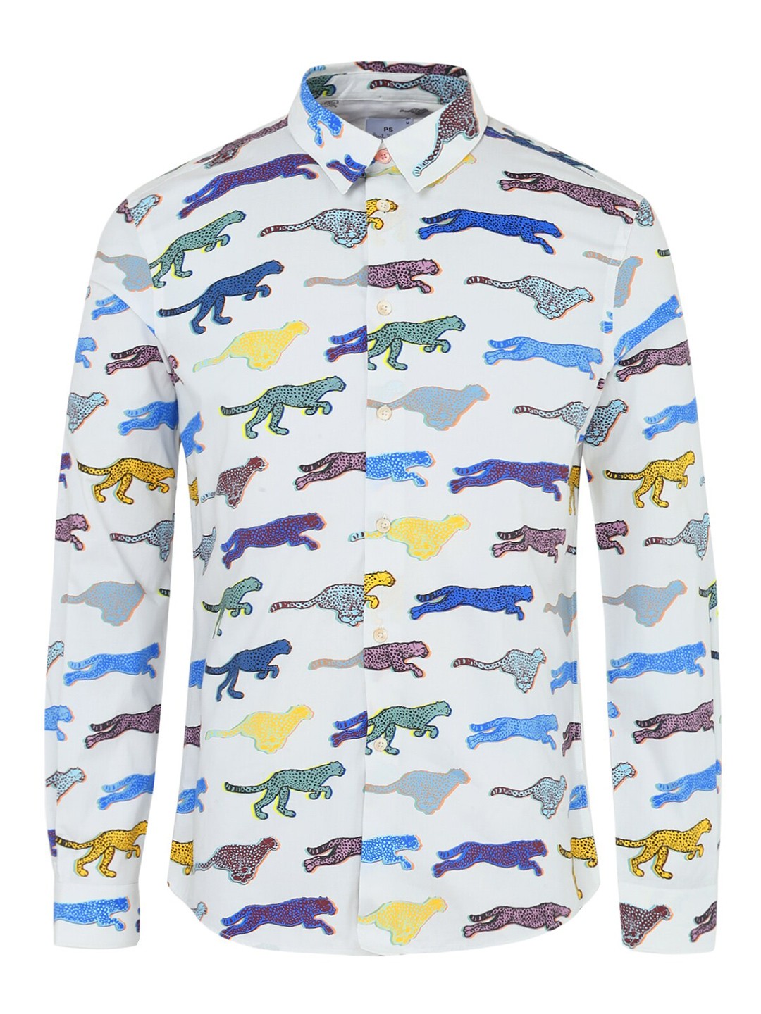 PS By Paul Smith Men Cream-Coloured Printed Casual Shirt