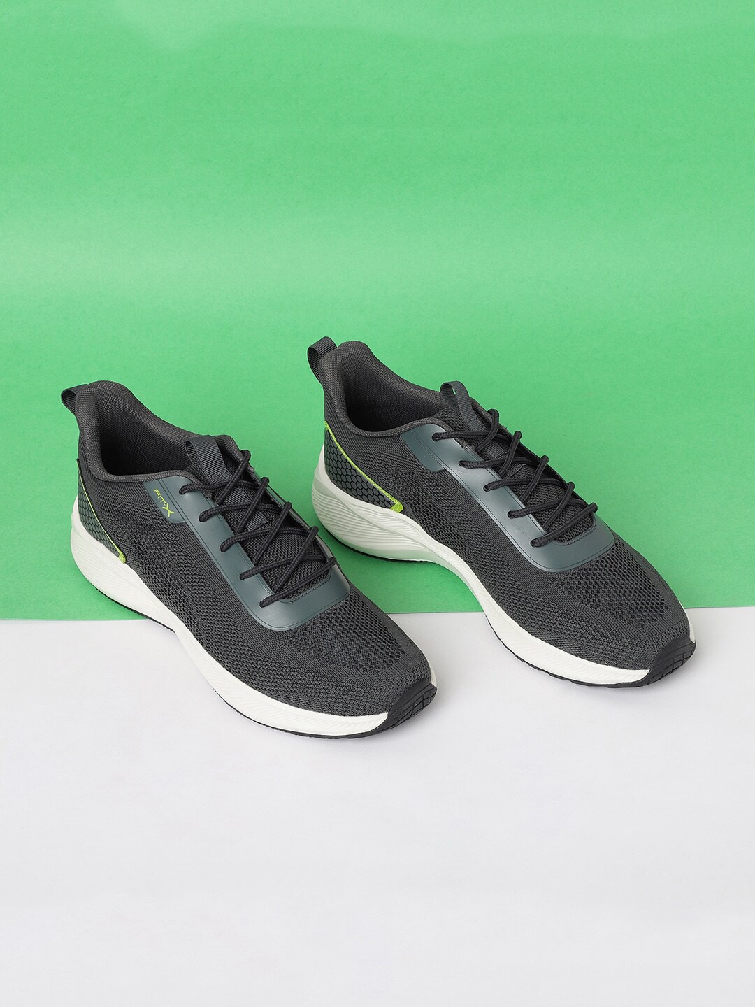 max Men Green Woven Design Sneakers