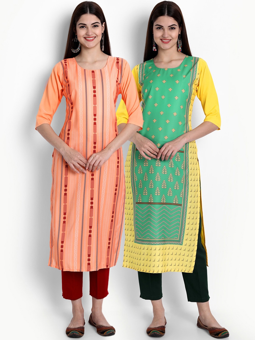 Ethnic basket Women Multicoloured Pack Of 2 Ethnic Motifs Printed Kurta, Multi
Ethnic basket Women Multicoloured Pack Of 2 Ethnic Motifs Printed Kurta, Multi