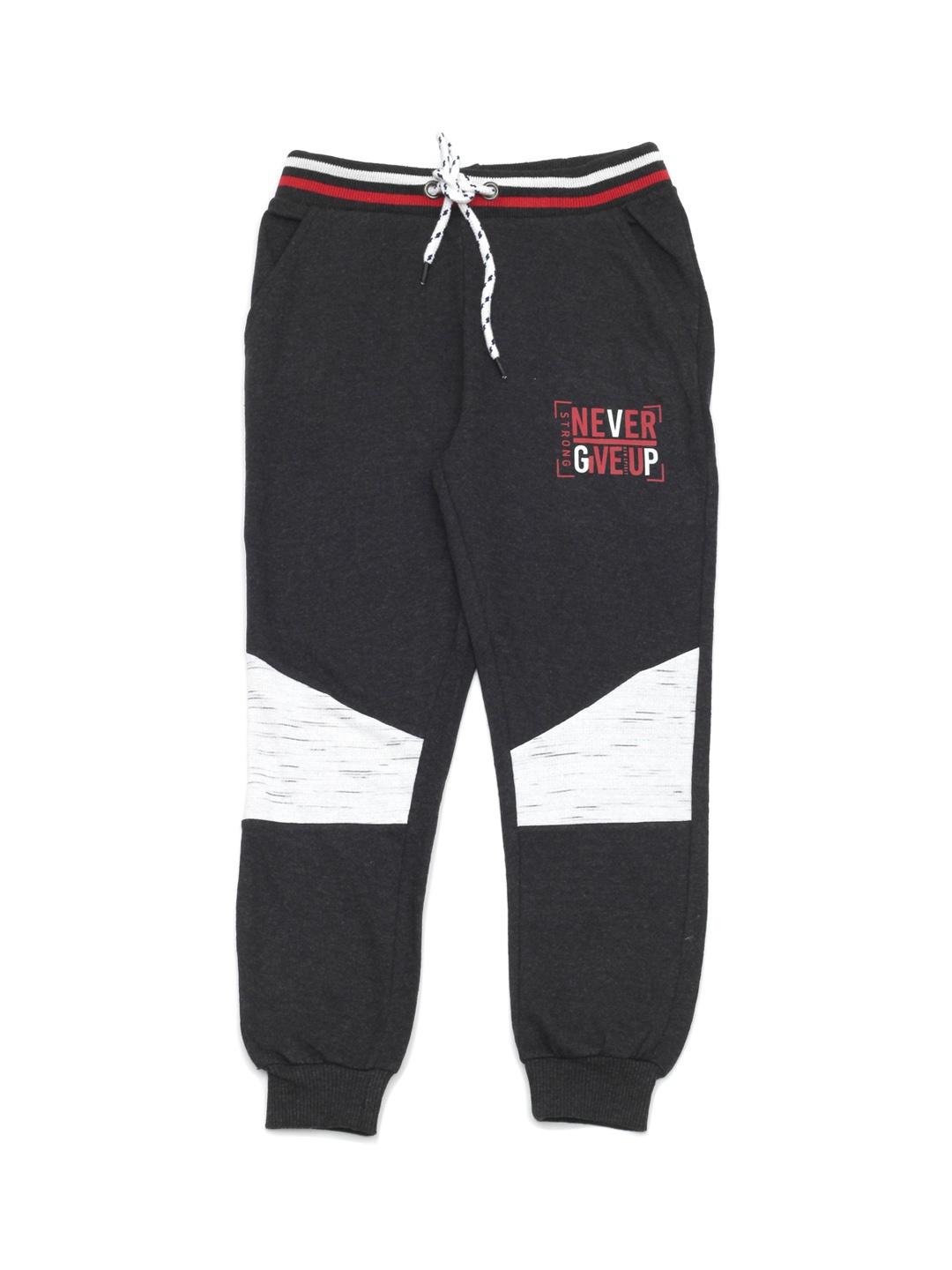 Lil Lollipop Kids Charcoal Grey & White Colourblocked Straight-Fit Pure Cotton Joggers
Lil Lollipop Kids Charcoal Grey & White Colourblocked Straight-Fit Pure Cotton Joggers