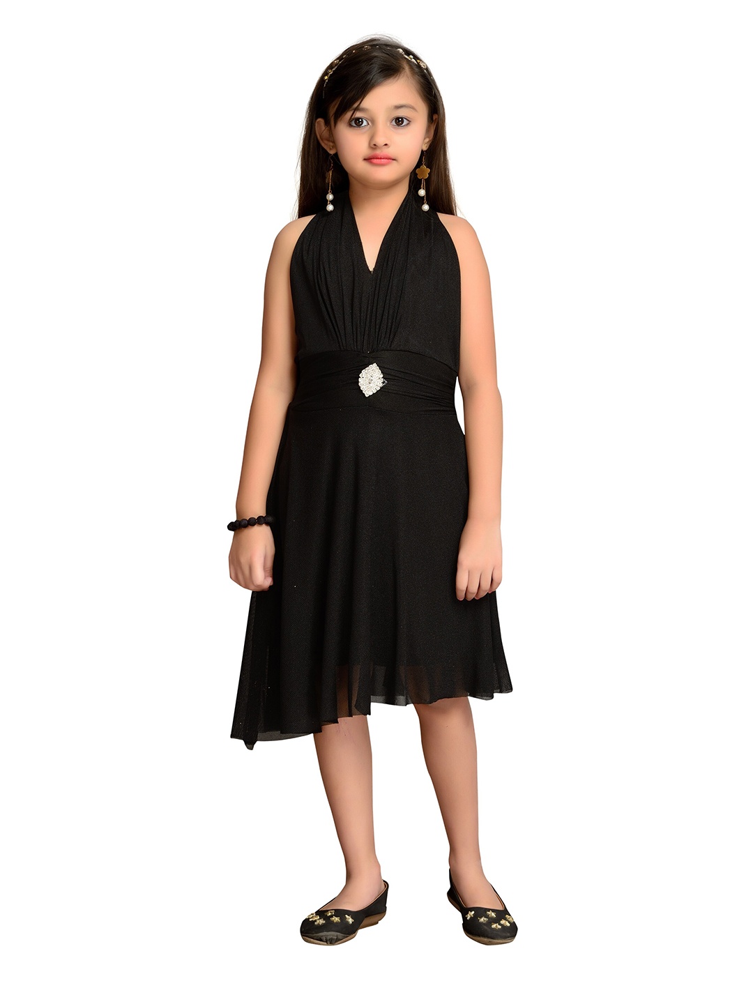 Kidling Black Net Dress