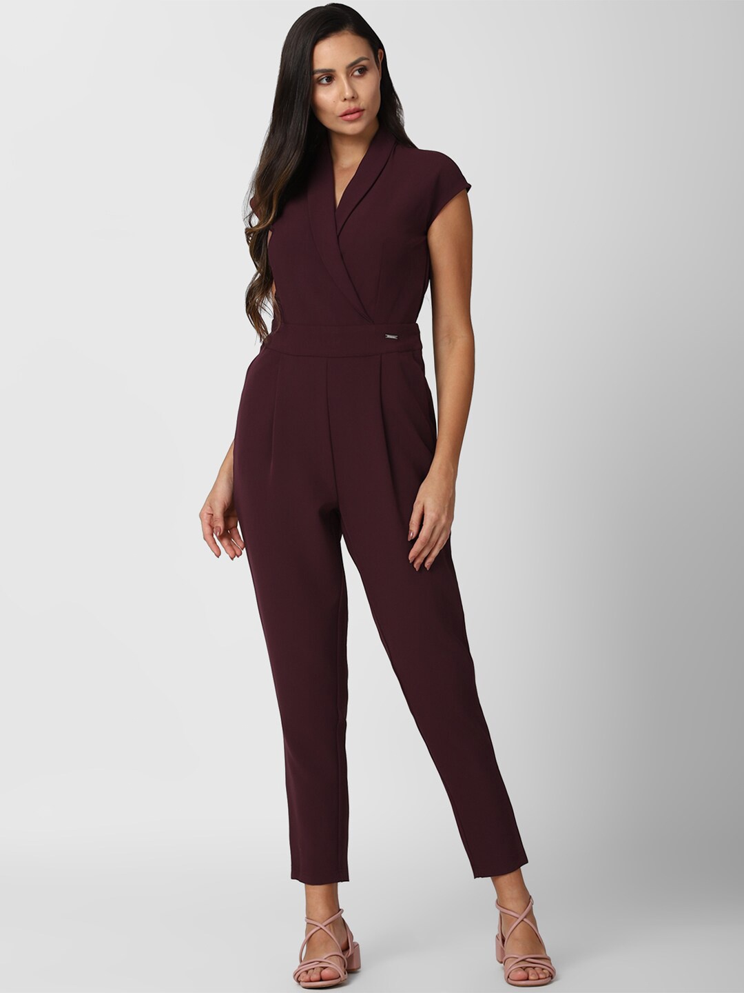 Van Heusen Woman Maroon Basic Jumpsuit