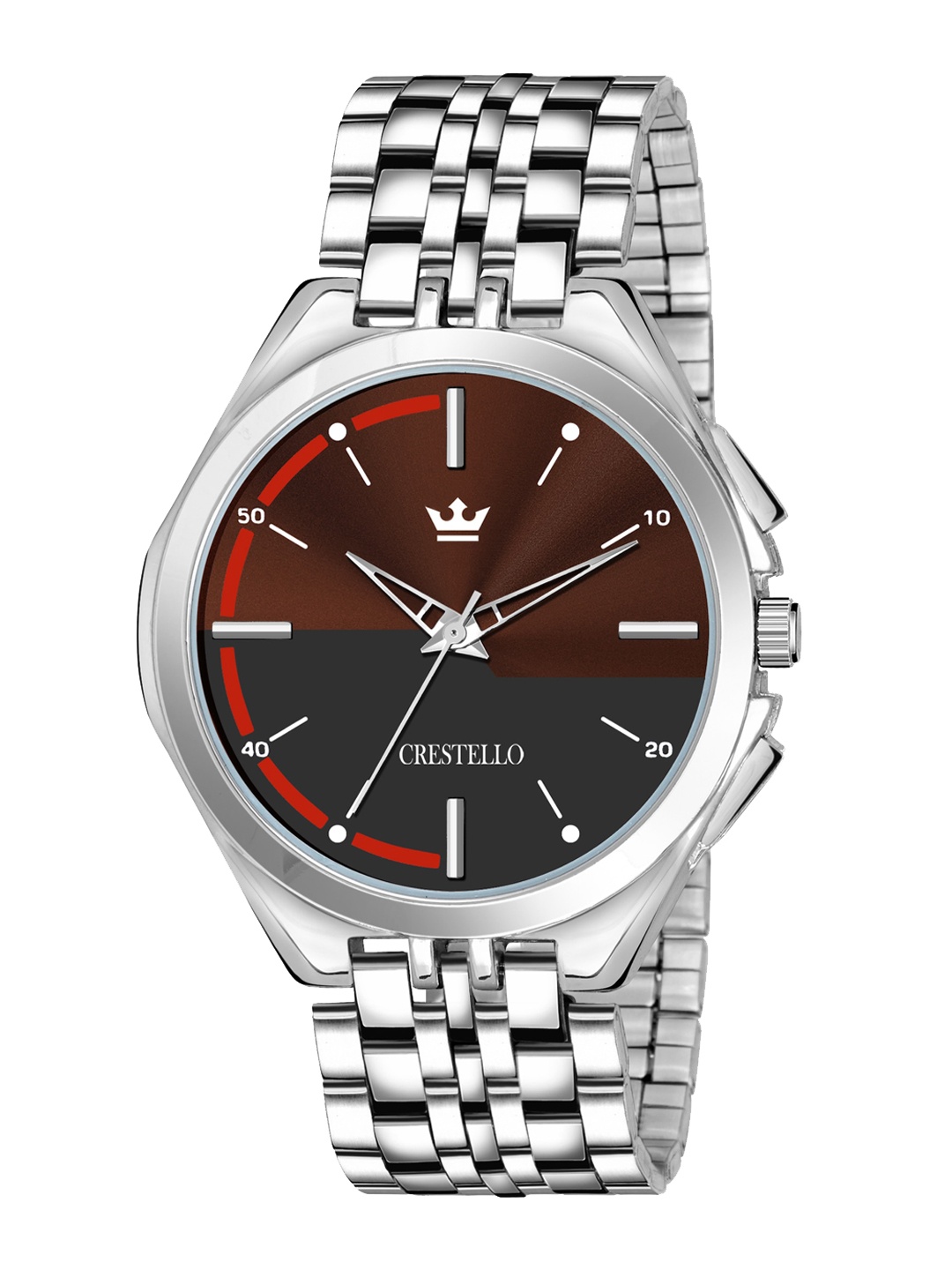 CRESTELLO Men Brown Brass Dial & Stainless Steel Bracelet Analogue Watch CR-GR013-BRWCH
CRESTELLO Men Brown Brass Dial & Stainless Steel Bracelet Analogue Watch CR-GR013-BRWCH