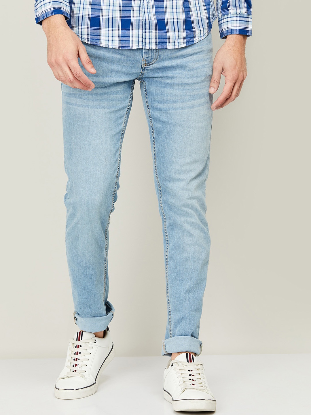 Bossini Men Blue Slim Fit Light Fade Jeans