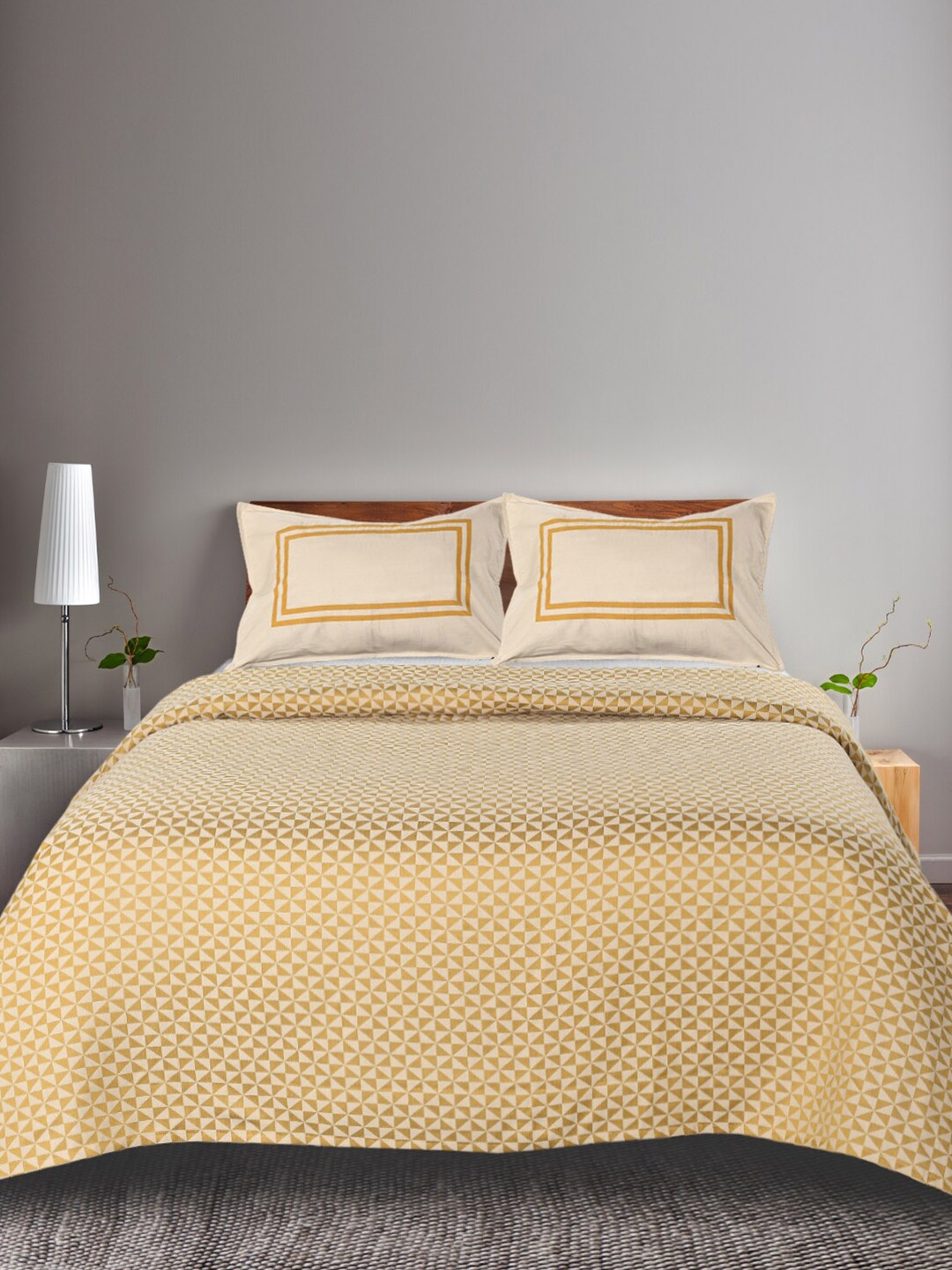 Saral Home Yellow & Beige Geometric 160 TC Cotton King Bedsheet with 2 Pillow Covers
Saral Home Yellow & Beige Geometric 160 TC Cotton King Bedsheet with 2 Pillow Covers
