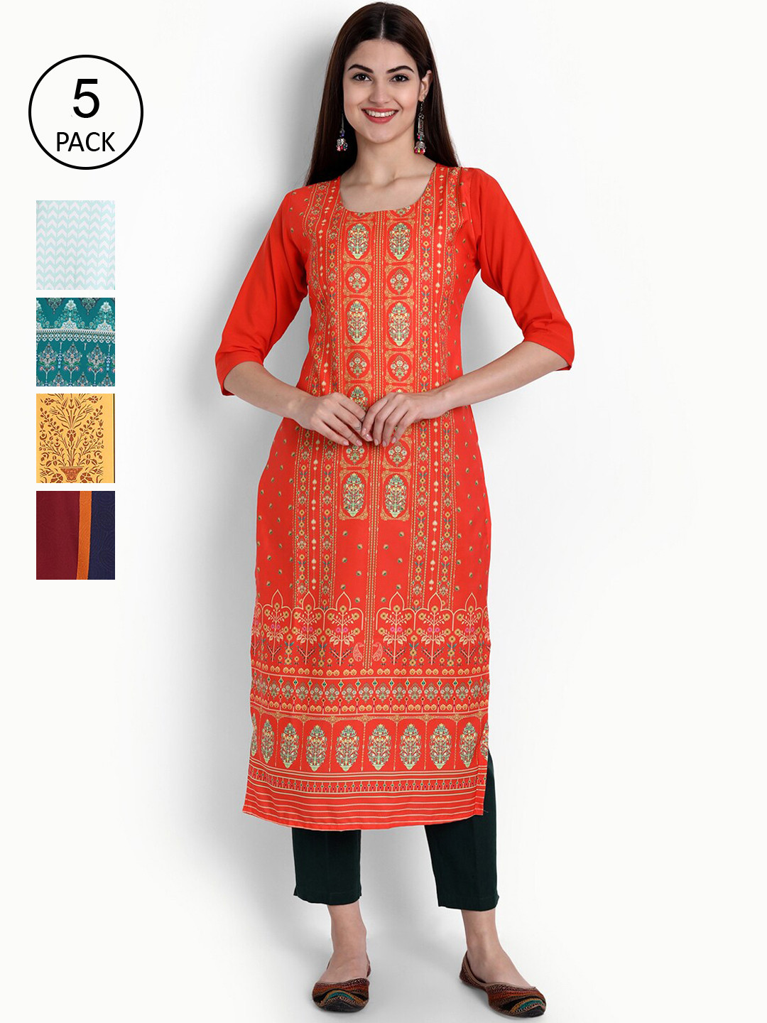 Ethnic basket Women Multicoloured Ethnic Motifs Printed Cold-Shoulder Sleeves Crepe Kurta, Multi
Ethnic basket Women Multicoloured Ethnic Motifs Printed Cold-Shoulder Sleeves Crepe Kurta, Multi