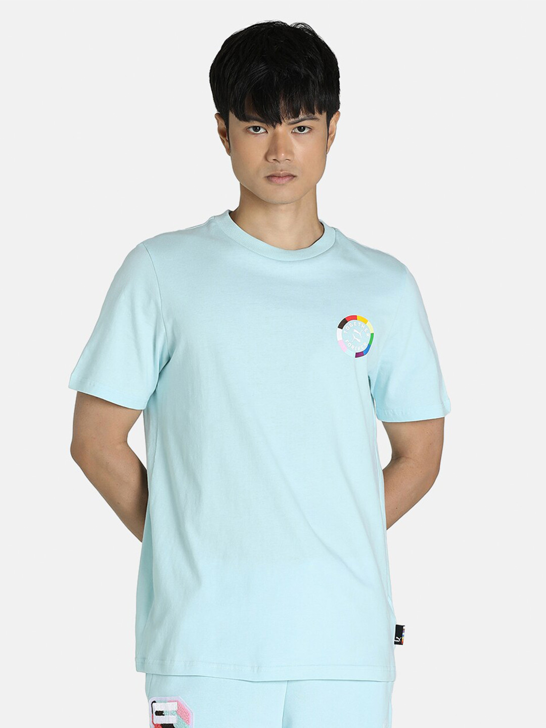 Puma Men Blue Training or Gym Solid Cotton T-shirt
Puma Men Blue Training or Gym Solid Cotton T-shirt