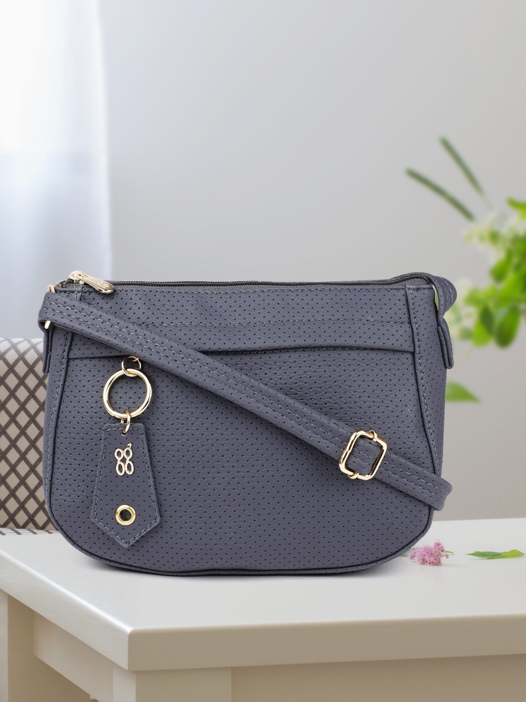 Baggit Women Blue Textured Sling Bag