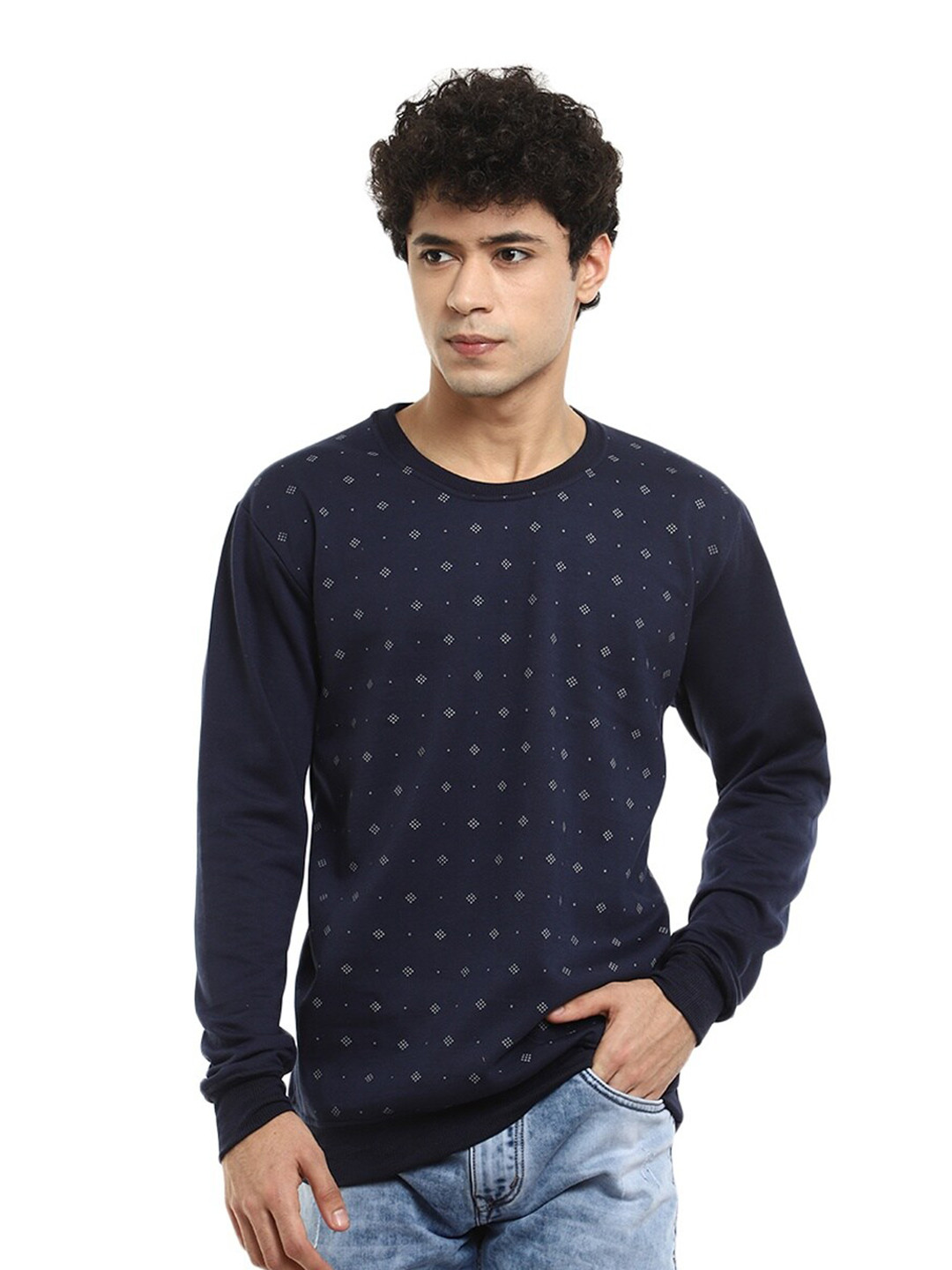 V-Mart Men Navy Blue Printed Hooded Sweatshirt
V-Mart Men Navy Blue Printed Hooded Sweatshirt