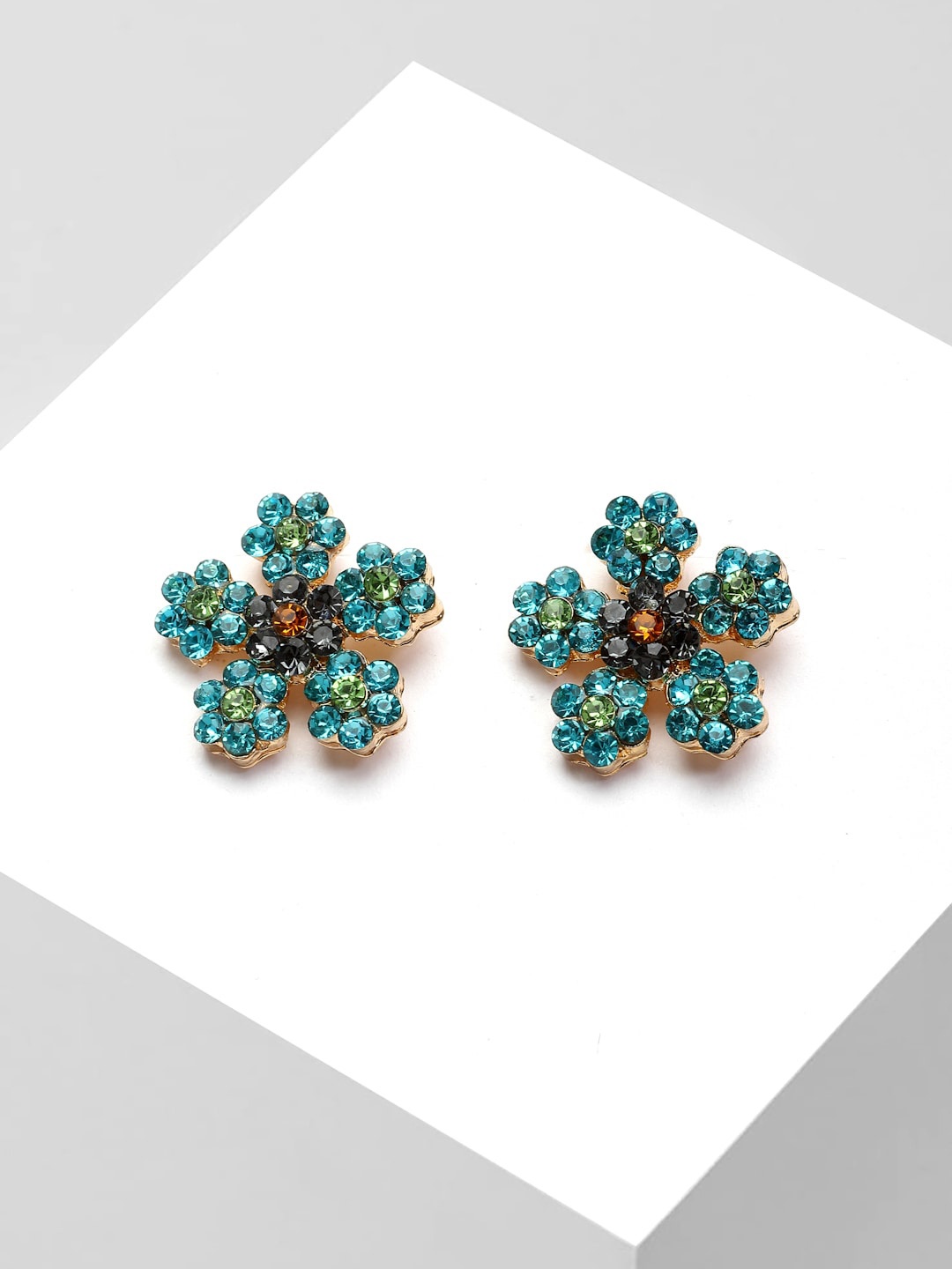 AVANT-GARDE PARIS Multicoloured Floral Studs Earrings, Multi