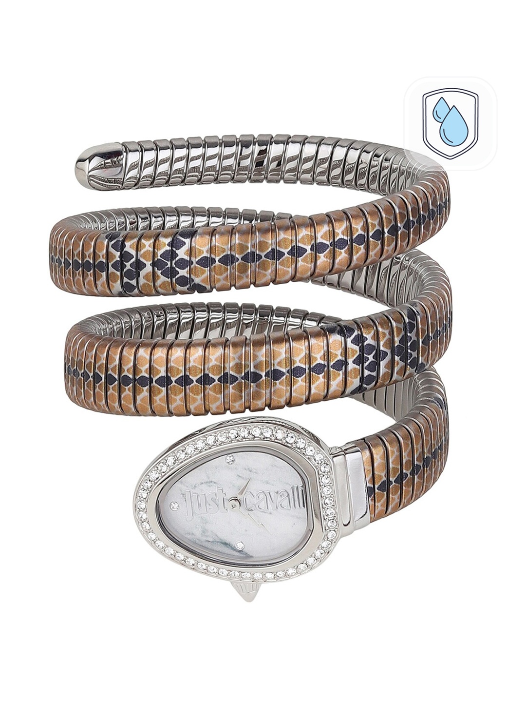 Just Cavalli Women Rose Gold-Toned Brass Embellished Dial & Silver Toned Stainless Steel Bracelet Style Watch
Just Cavalli Women Rose Gold-Toned Brass Embellished Dial & Silver Toned Stainless Steel Bracelet Style Watch