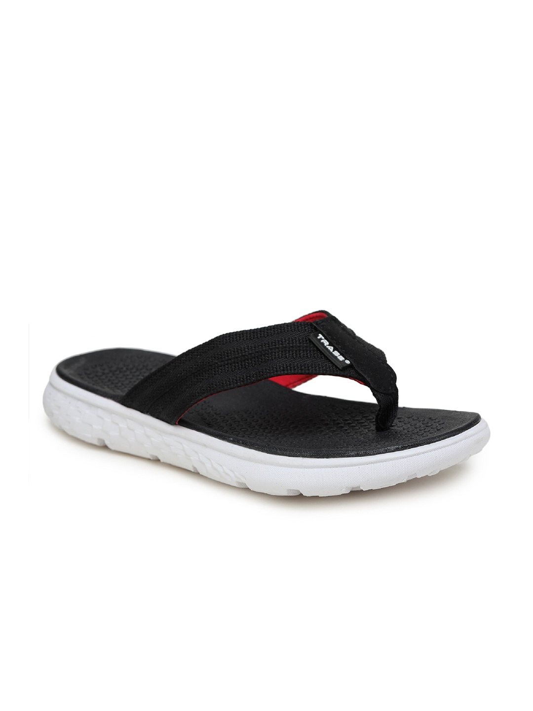 TRASE Men Black & Red Thong Flip-Flops