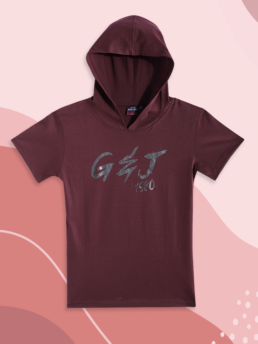 Gini and Jony Boys Maroon & Silver-Toned Pure Cotton Brand Logo Printed Hooded T-shirt
Gini and Jony Boys Maroon & Silver-Toned Pure Cotton Brand Logo Printed Hooded T-shirt