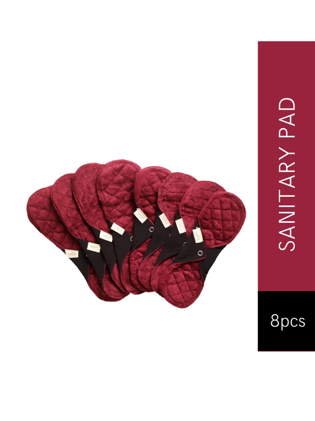 fabpad Set of 4 Regular & 4 Maxi Reusable Washable Sanitary Cloth Pad Napkins, Maroon
fabpad Set of 4 Regular & 4 Maxi Reusable Washable Sanitary Cloth Pad Napkins, Maroon