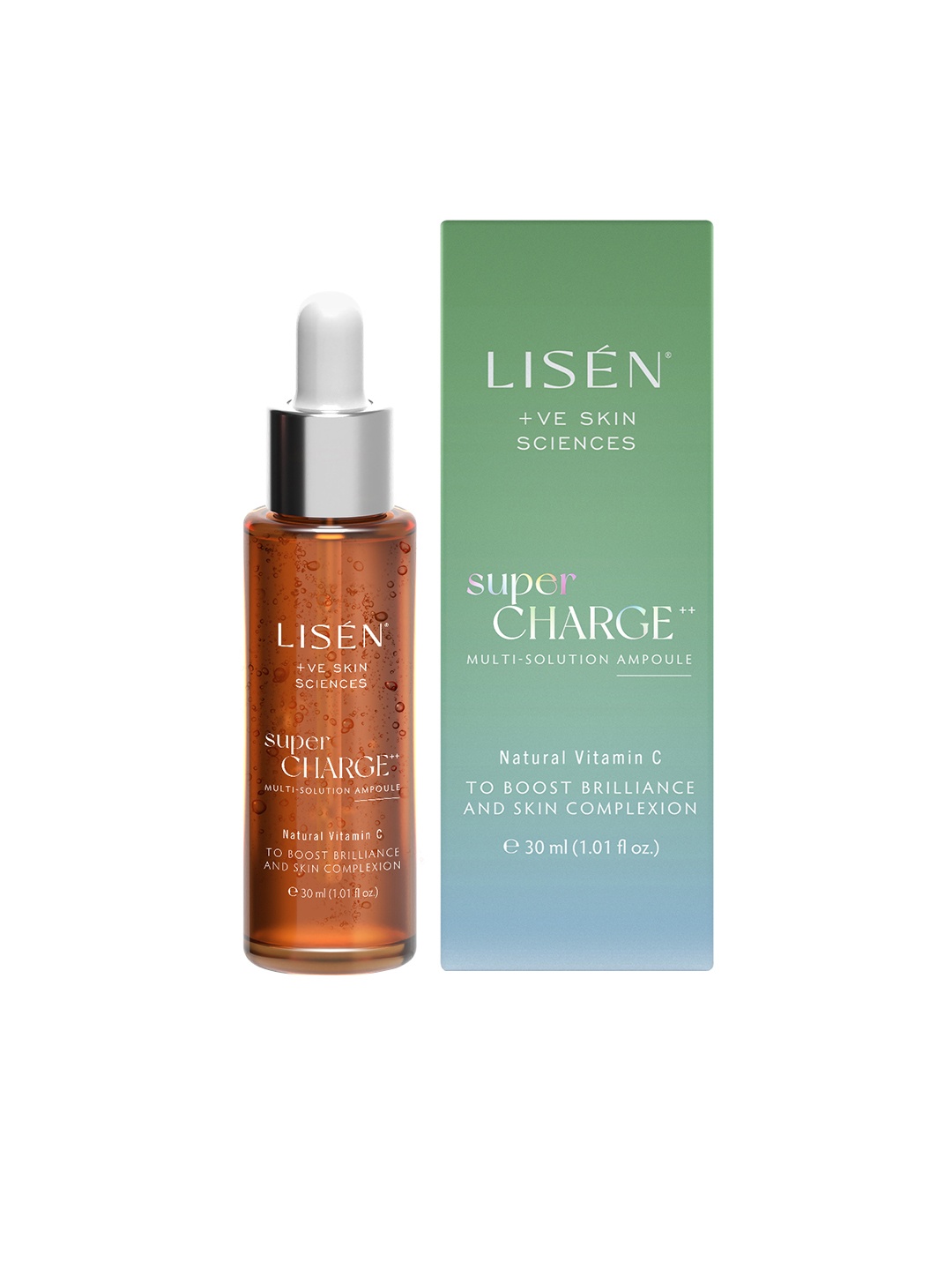 LISEN Supercharge ++ Multi-Solution Ampoule With Natural Vitamin C Highly Stable - 30 ML, Green
LISEN Supercharge ++ Multi-Solution Ampoule With Natural Vitamin C Highly Stable - 30 ML, Green