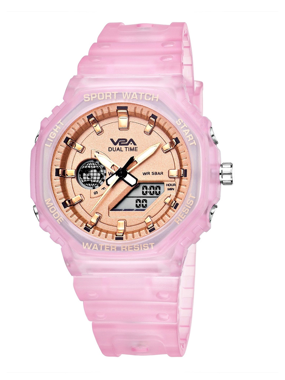 V2A Women Pink Printed Dial & Pink Straps Analogue and Digital Multi Function Watch
V2A Women Pink Printed Dial & Pink Straps Analogue and Digital Multi Function Watch