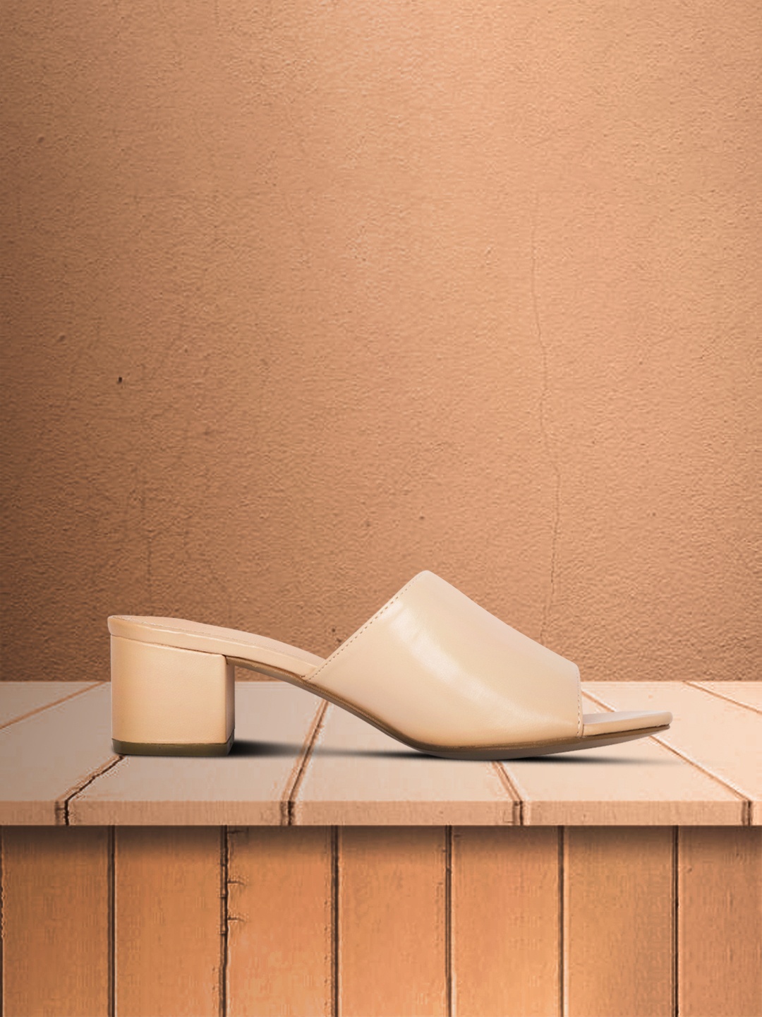 Allen Solly Women Beige Solid Block Heels