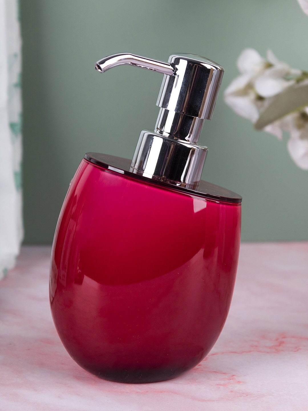 MARKET99 Red Plastic Soap Dispenser