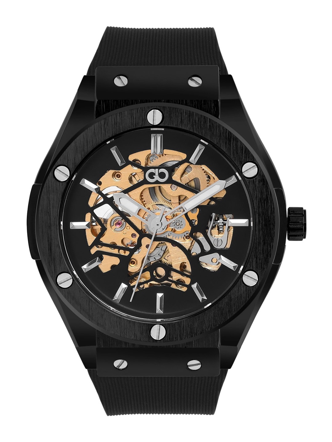 GIO COLLECTION Men Black Skeleton Dial & Black Straps Analogue Automatic Motion Powered Watch G3051-02
GIO COLLECTION Men Black Skeleton Dial & Black Straps Analogue Automatic Motion Powered Watch G3051-02