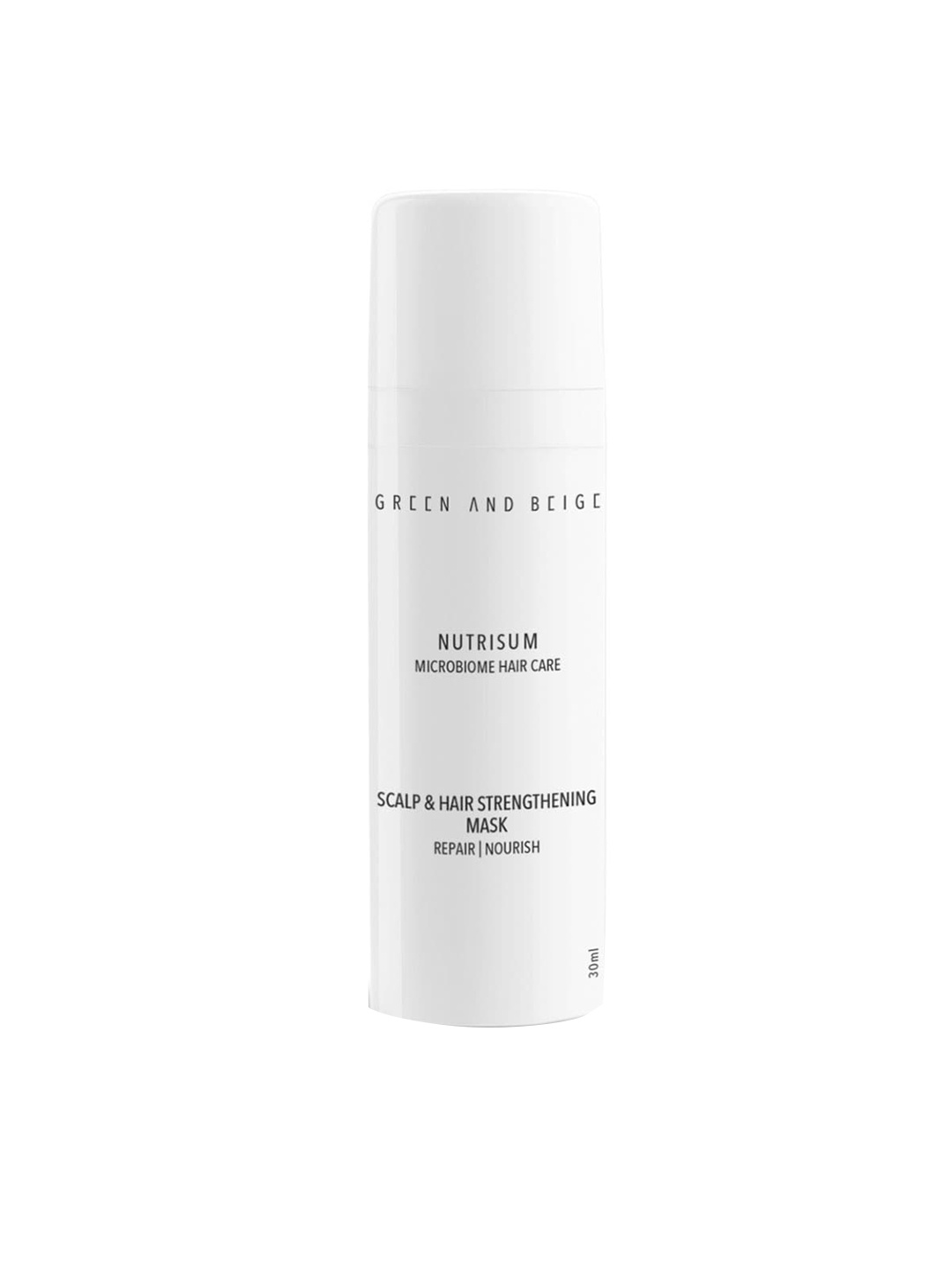 GREEN AND BEIGE Nutrisum Microbiome Hair Care Scalp & Hair Strengthening Mask - 30 ml, White
GREEN AND BEIGE Nutrisum Microbiome Hair Care Scalp & Hair Strengthening Mask - 30 ml, White