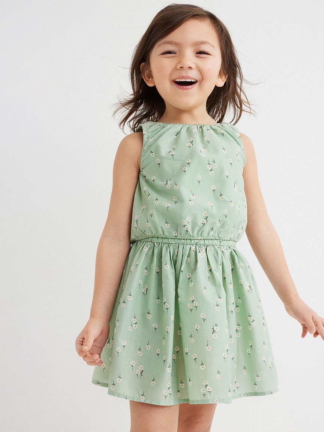 H&M Girls Green 2-Piece Cotton Set