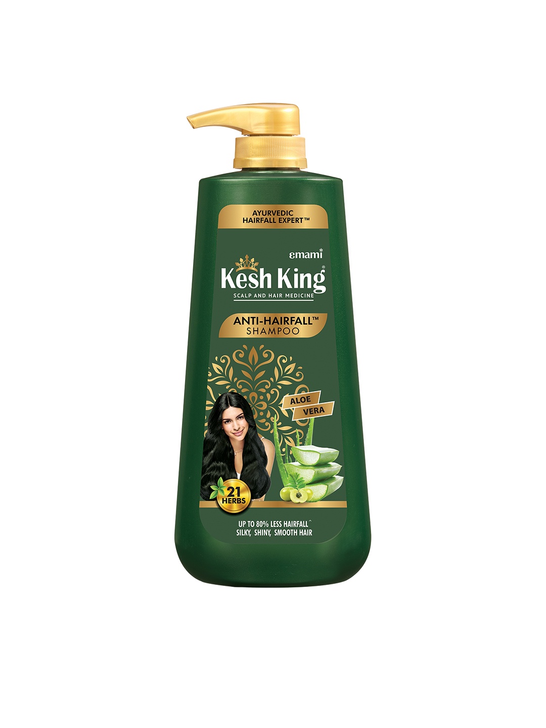 Kesh King Ayurvedic Anti-Hairfall Shampoo with Aloe & 21 Ayurvedic Herbs - 600ml, Green
Kesh King Ayurvedic Anti-Hairfall Shampoo with Aloe & 21 Ayurvedic Herbs - 600ml, Green