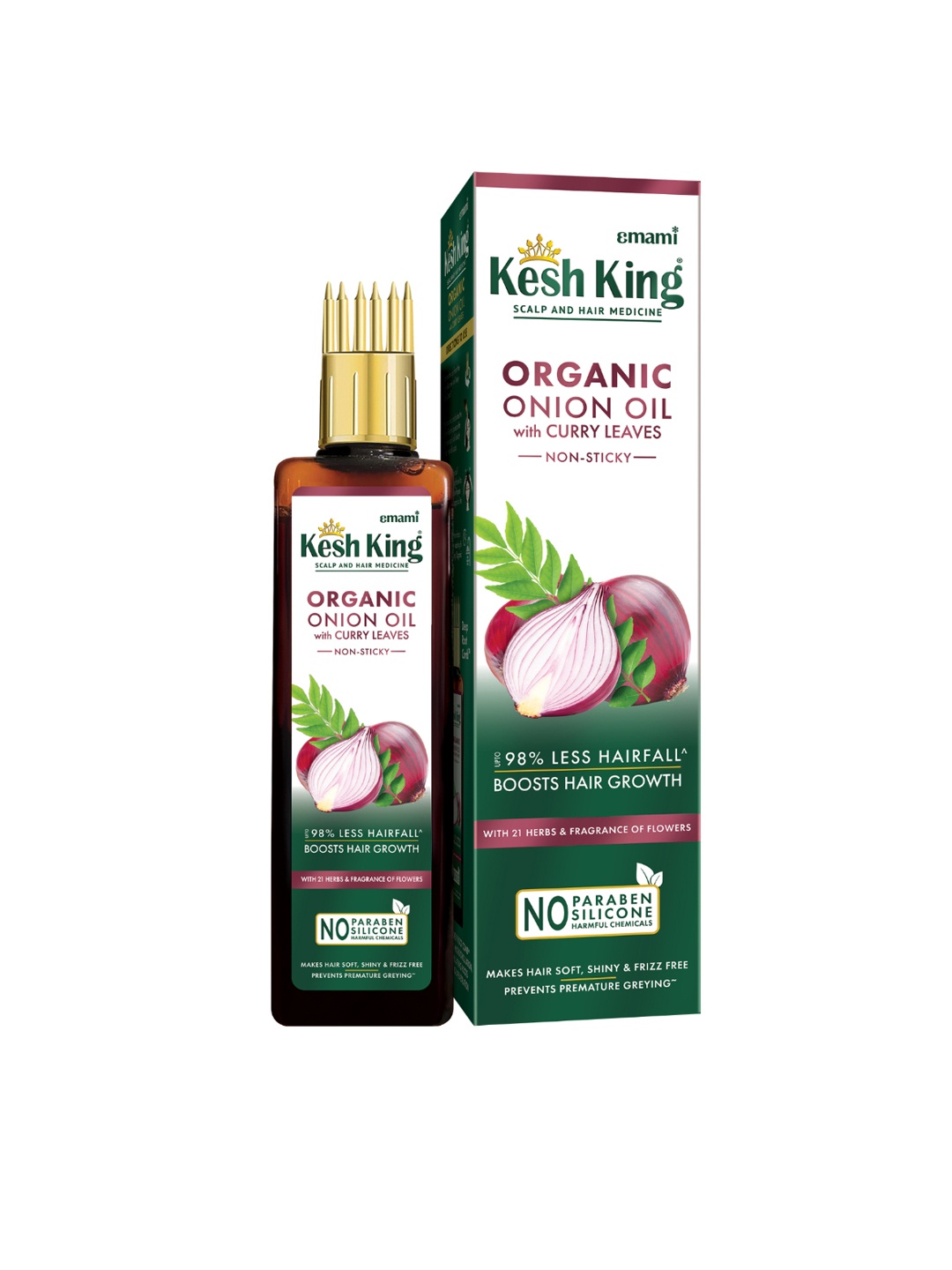 Kesh King Scalp & Hair Medicine Ayurvedic Anti-Hairfall Onion Hair Oil - 200 ml, Green
Kesh King Scalp & Hair Medicine Ayurvedic Anti-Hairfall Onion Hair Oil - 200 ml, Green