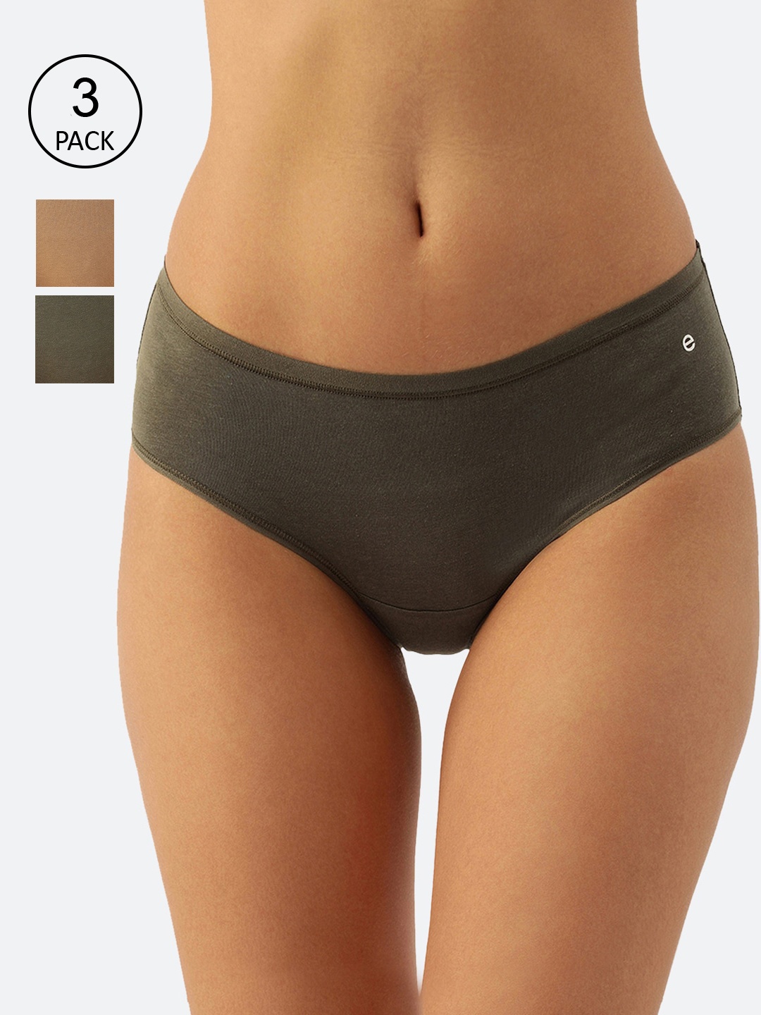 Enamor Women Pack Of 3 Antimicrobial And Stain Release Finish Hipster Briefs CH01, Green
Enamor Women Pack Of 3 Antimicrobial And Stain Release Finish Hipster Briefs CH01, Green