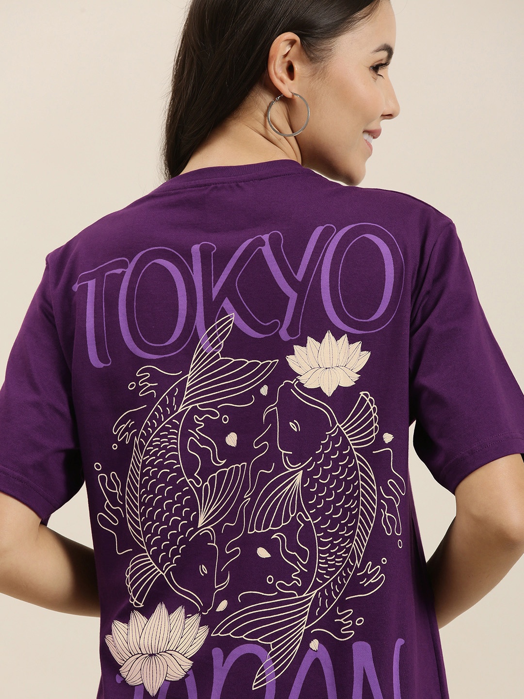 Difference of Opinion Women Purple Conversational Printed Pure Cotton Oversized T-Shirt
Difference of Opinion Women Purple Conversational Printed Pure Cotton Oversized T-Shirt