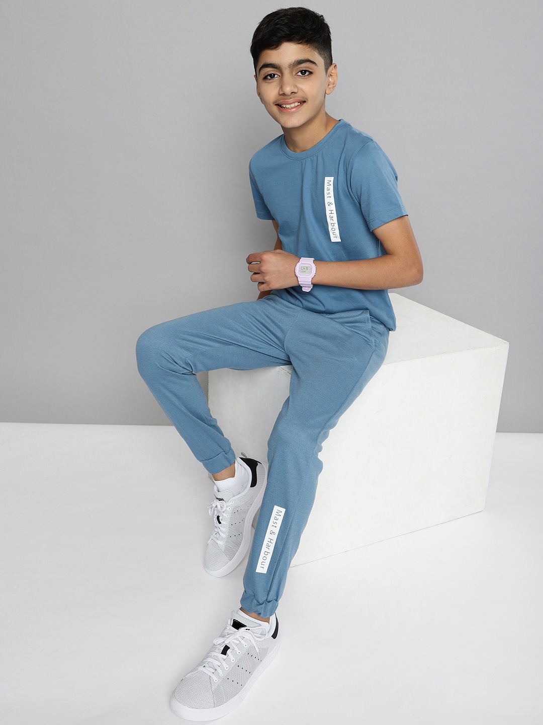 M&H Juniors Boys Blue T-shirt with Joggers