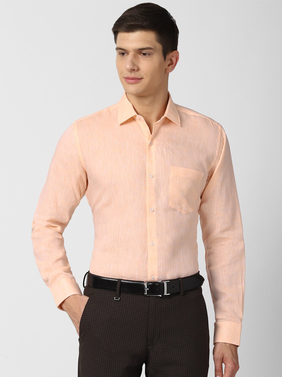 Van Heusen Men Orange Formal Shirt