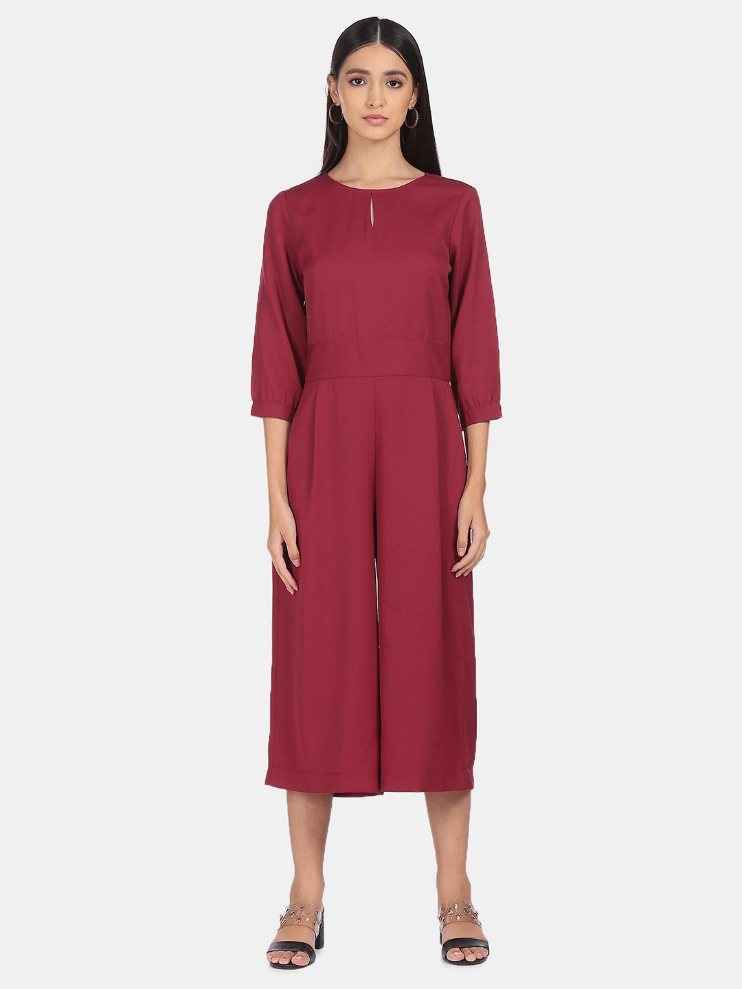 SHFFL Red Culotte Jumpsuit