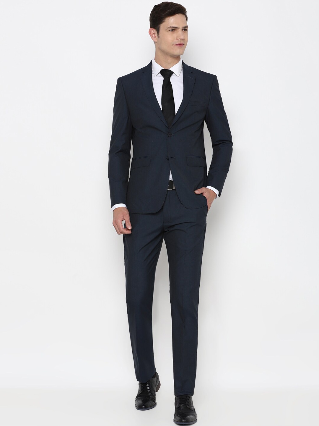 Allen Solly Men Navy Blue Self Design Slim-Fit Single-Breasted Two-Piece Formal Suit
Allen Solly Men Navy Blue Self Design Slim-Fit Single-Breasted Two-Piece Formal Suit