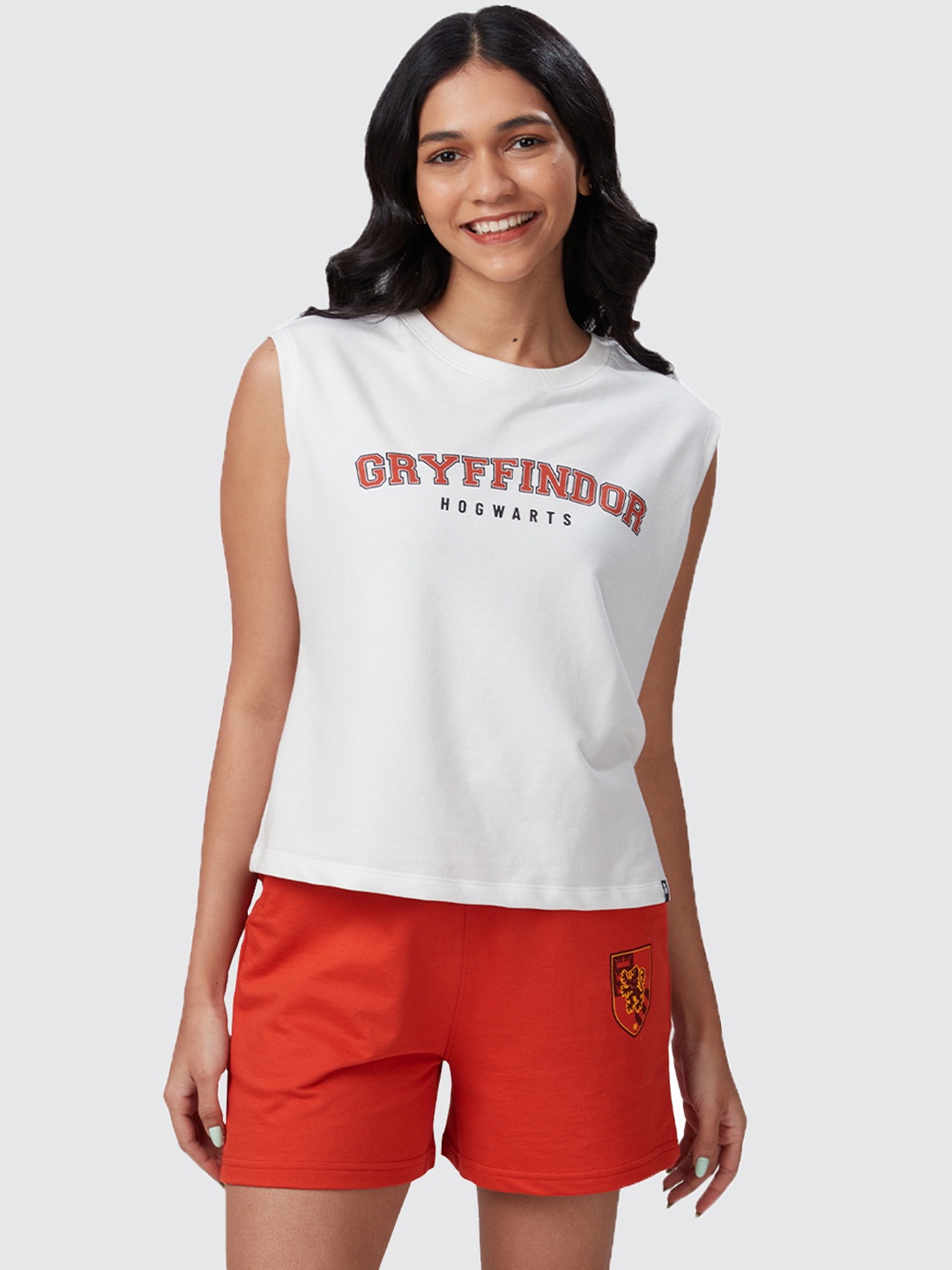 The Souled Store Women White & Maroon Harry Potter Co-ords Set