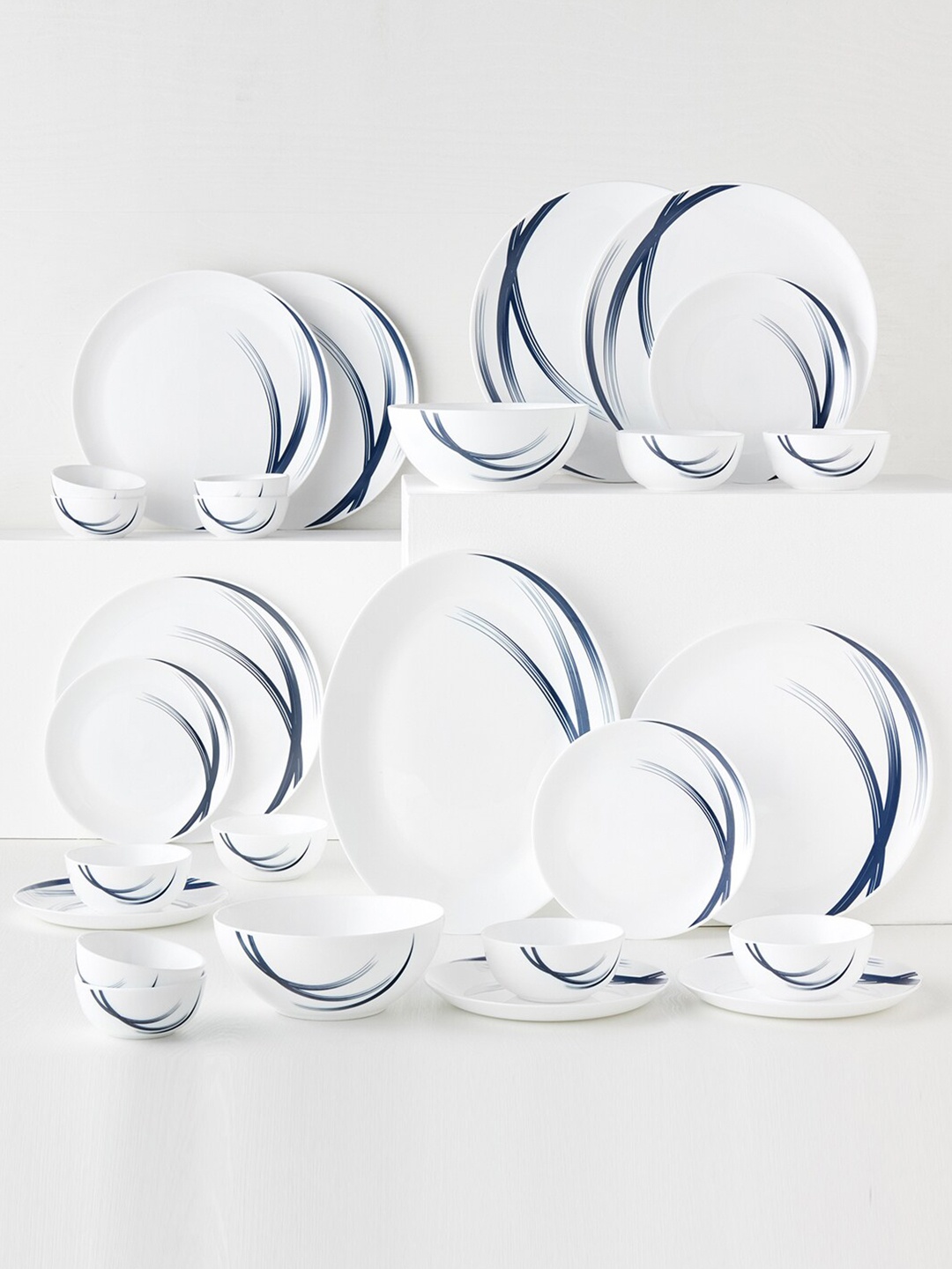 Larah by BOROSIL Moon Indigo Stella 27 Pieces Floral Printed Opalware Glossy Dinner Set, White
Larah by BOROSIL Moon Indigo Stella 27 Pieces Floral Printed Opalware Glossy Dinner Set, White