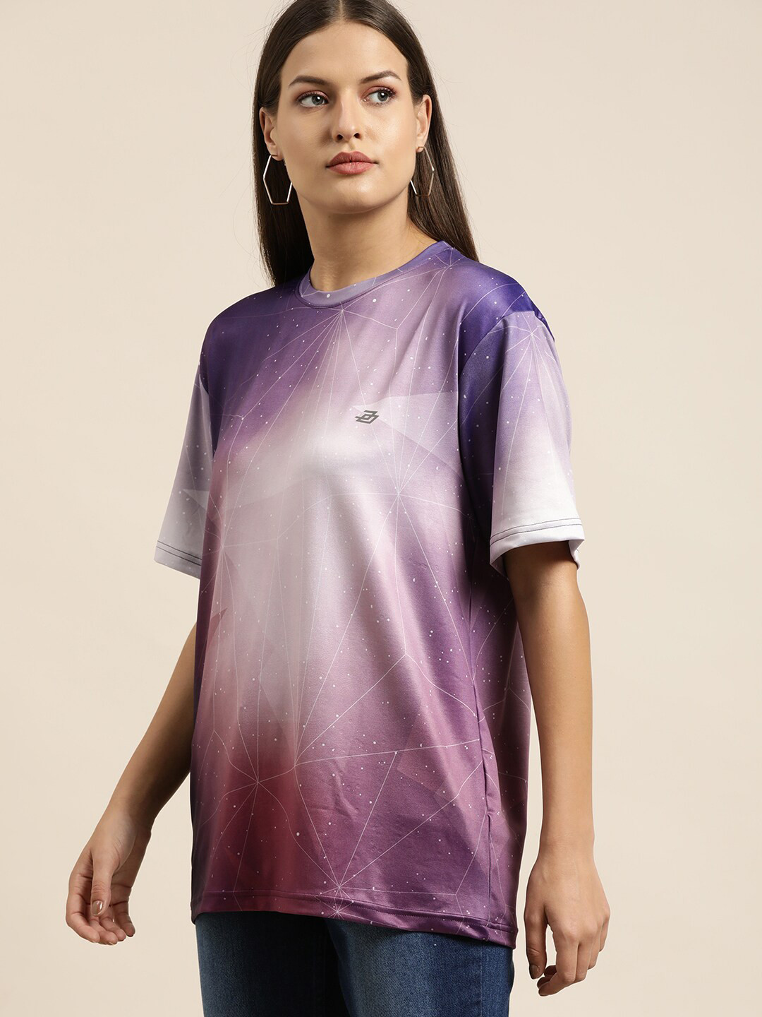 Difference of Opinion Women Purple & Pink Printed Drop-Shoulder Sleeves Loose T-shirt
Difference of Opinion Women Purple & Pink Printed Drop-Shoulder Sleeves Loose T-shirt