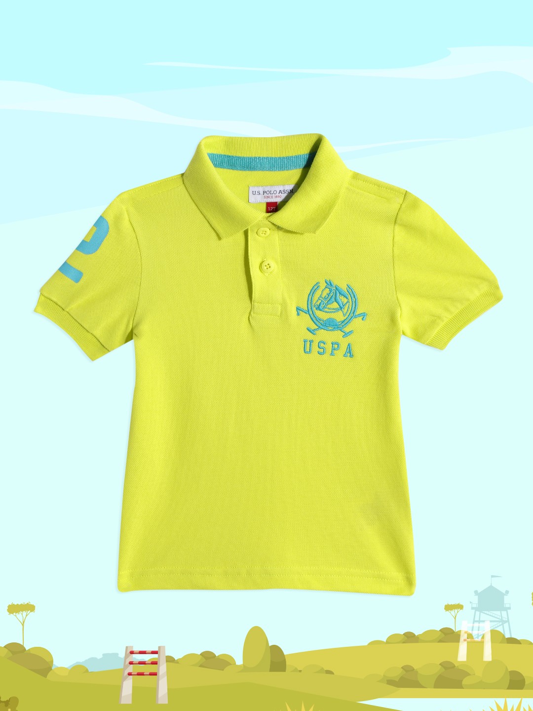 U.S. Polo Assn. Kids Boys Fluorescent Green Brand Logo Embroidered Pure Cotton T-shirt
U.S. Polo Assn. Kids Boys Fluorescent Green Brand Logo Embroidered Pure Cotton T-shirt