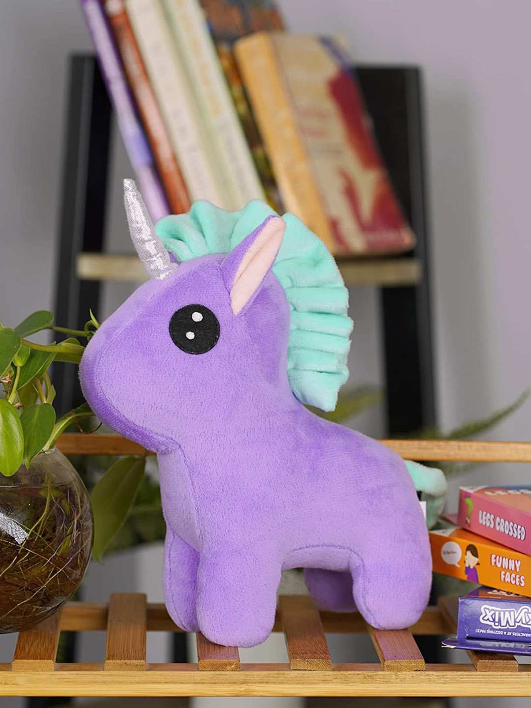 FURRENDZ Kids Purple & Green Unicorn Soft Toys