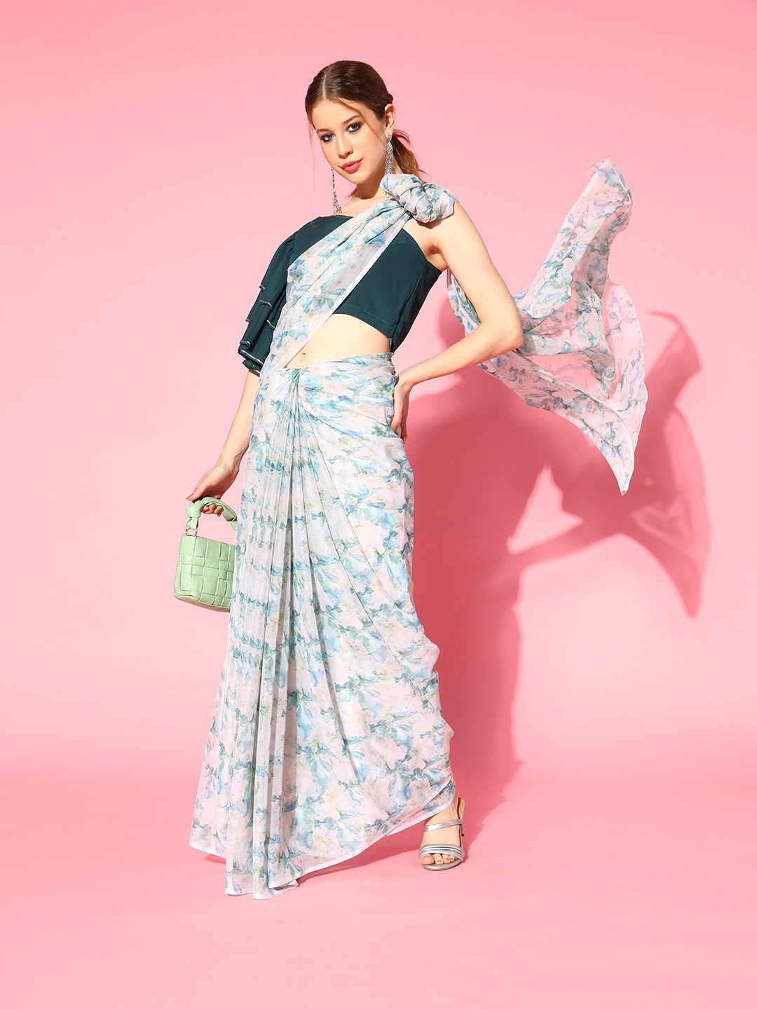 Ahalyaa Abstract Saree, Off white