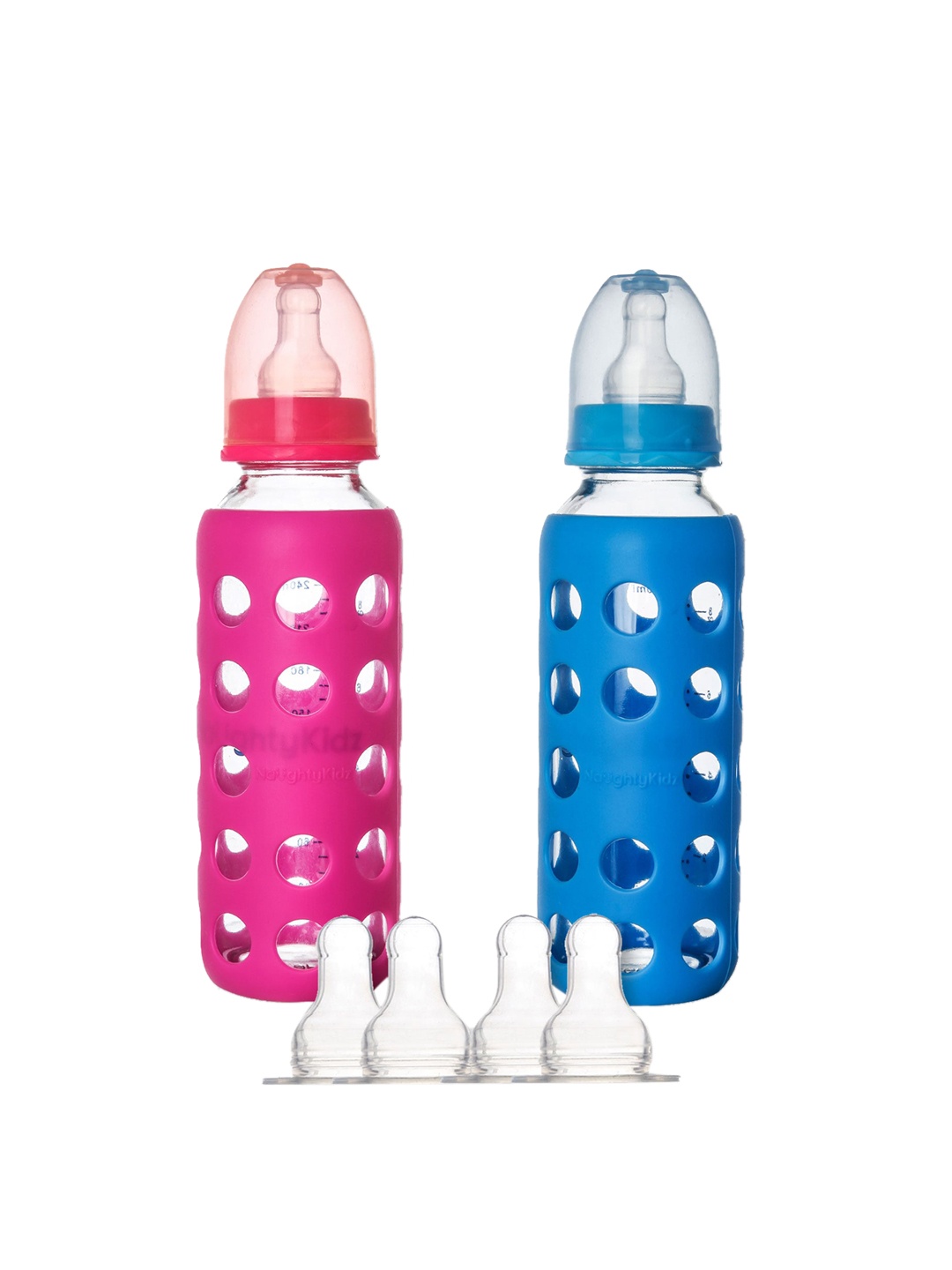 NAUGHTY KIDZ Kids Set Of 2 Blue & Pink Feeding Bottle With Protective Warmer - 240ml Each
NAUGHTY KIDZ Kids Set Of 2 Blue & Pink Feeding Bottle With Protective Warmer - 240ml Each