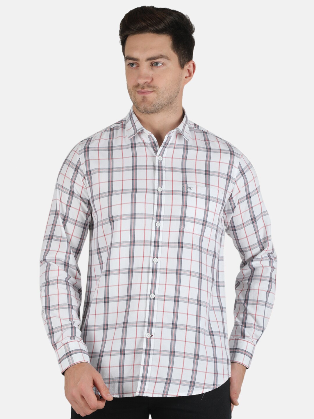Monte Carlo Men White & Red Classic Windowpane Checked Regular Fit Cotton Casual Shirt
Monte Carlo Men White & Red Classic Windowpane Checked Regular Fit Cotton Casual Shirt