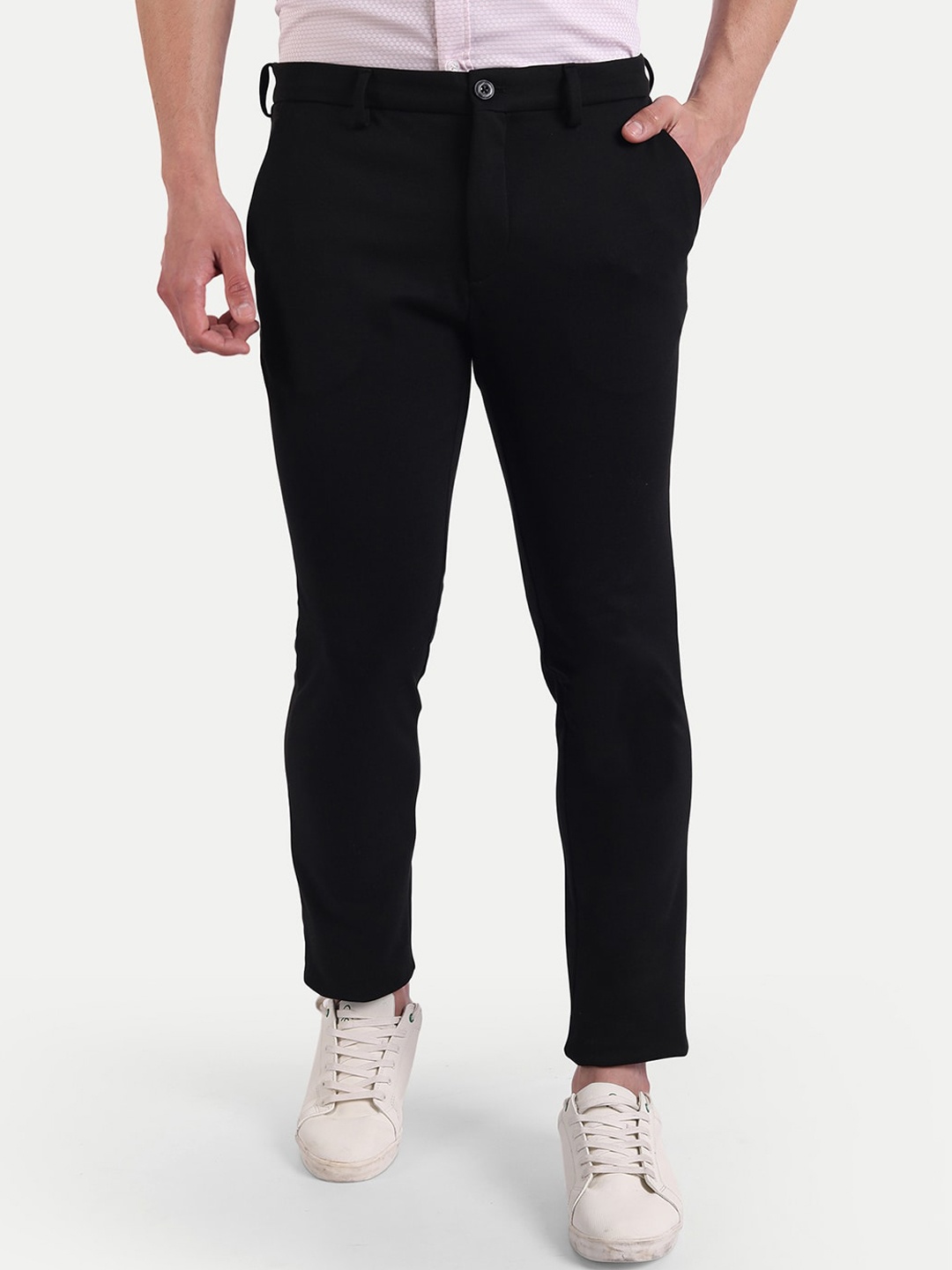 United Colors of Benetton Men Black Slim Fit Trousers
