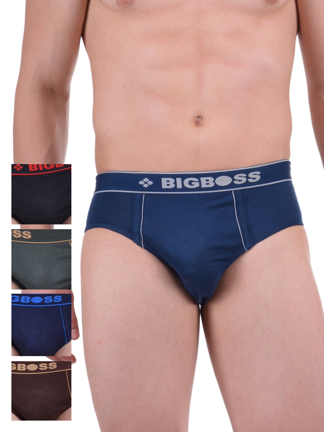 Dollar Bigboss Men's Solid Pack of 5 Anti-Microbial Super Combed Cotton Briefs, Multi
Dollar Bigboss Men's Solid Pack of 5 Anti-Microbial Super Combed Cotton Briefs, Multi