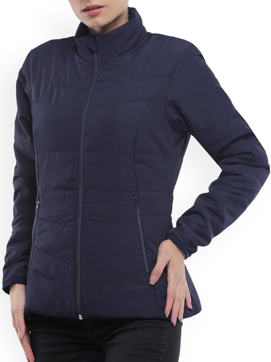 FORCLAZ By Decathlon Women Solid Navy Upto -0 Degrees Non-Hooded Synthetic Puffer Jacket, Navy blue
FORCLAZ By Decathlon Women Solid Navy Upto -0 Degrees Non-Hooded Synthetic Puffer Jacket, Navy blue