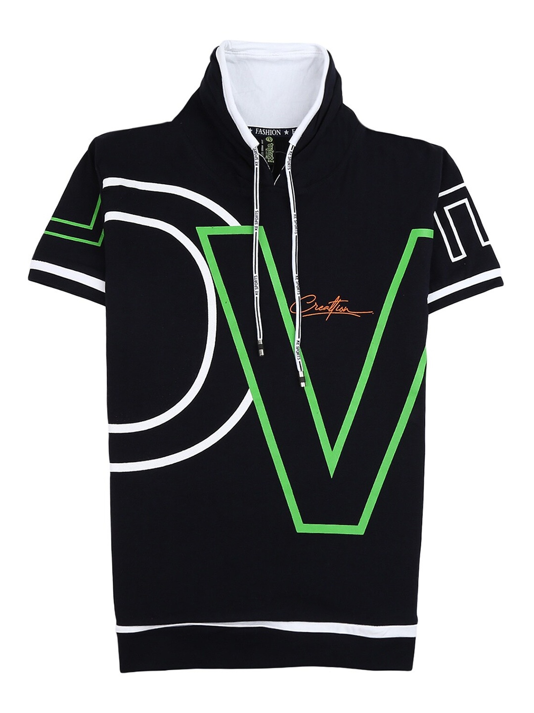 V-Mart Boys Blue Typography Polo Collar Running T-shirt