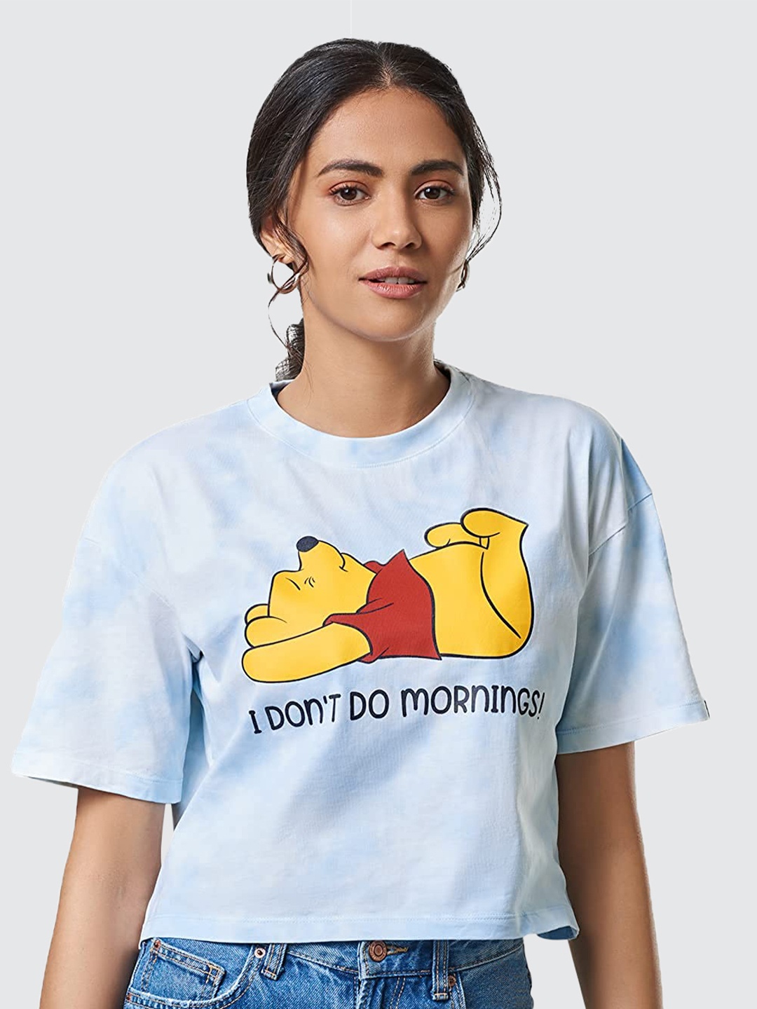 The Souled Store Women Winnie The Pooh Don't Do Mornings Print Oversized Crop T-Shirt, Blue
The Souled Store Women Winnie The Pooh Don't Do Mornings Print Oversized Crop T-Shirt, Blue