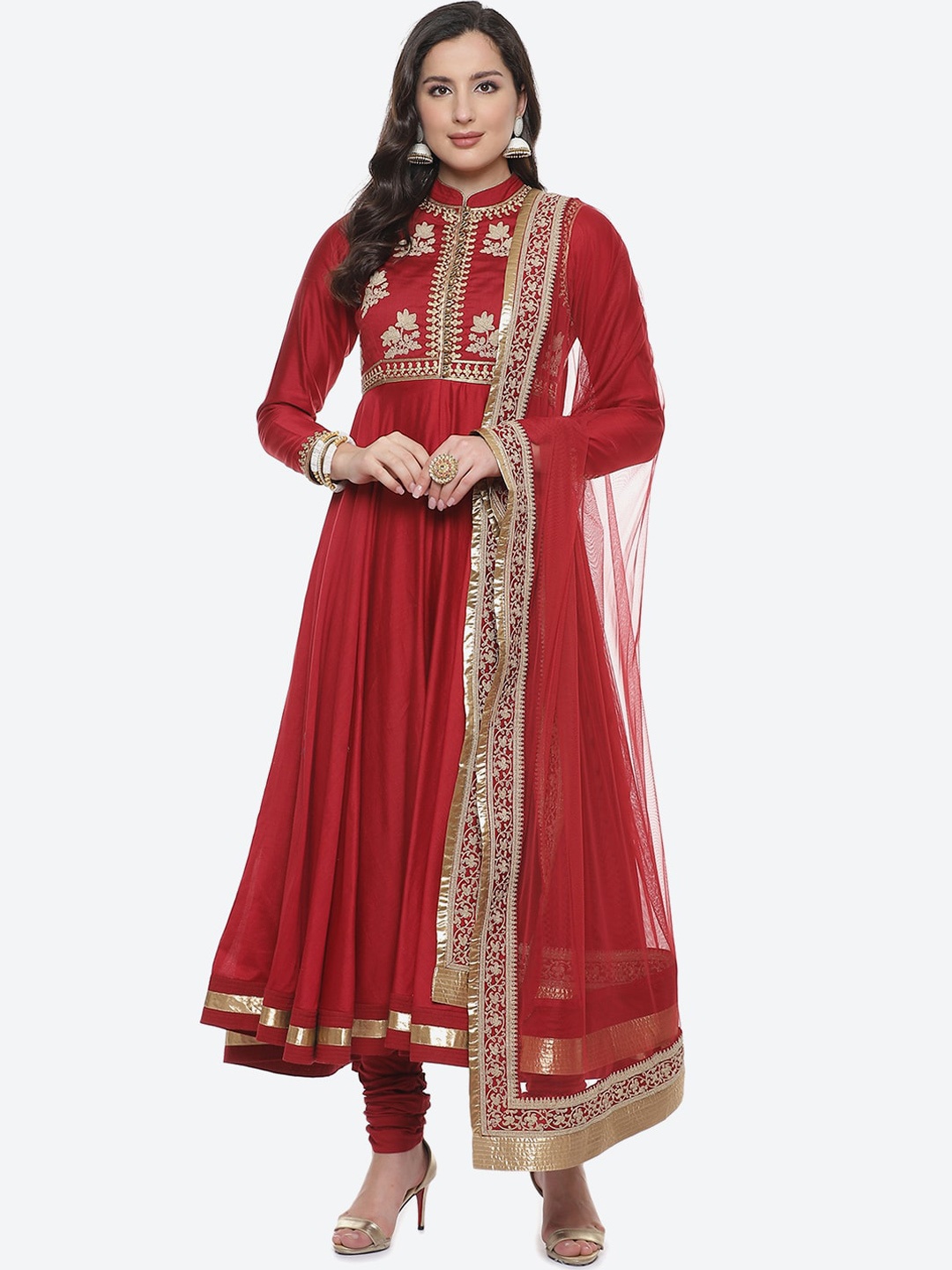 Biba by Rohit Bal by Rohit Bal Women Red Floral Empire Chanderi Silk Kurta with Churidar & With Dupatta
Biba by Rohit Bal by Rohit Bal Women Red Floral Empire Chanderi Silk Kurta with Churidar & With Dupatta