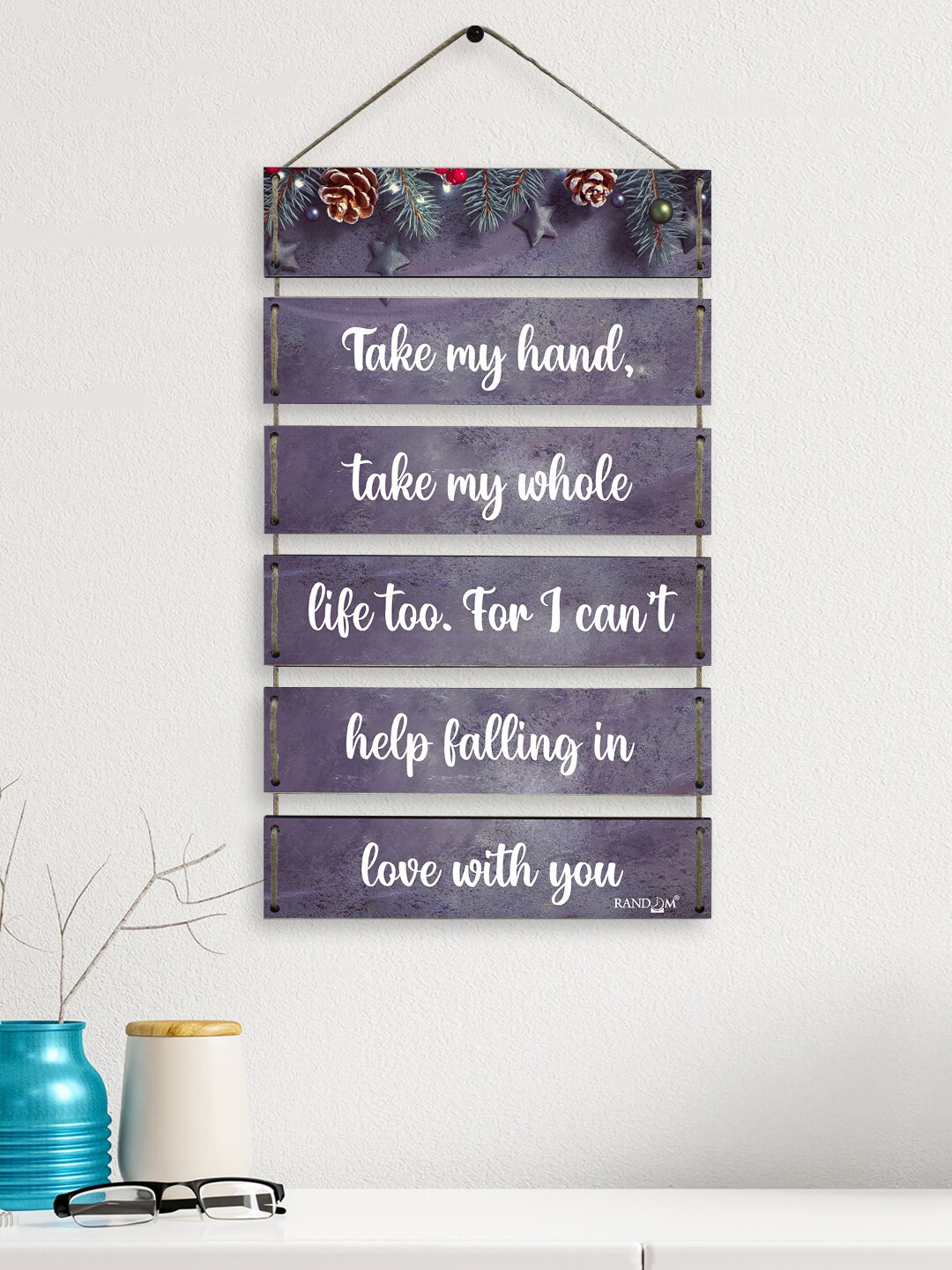RANDOM Purple Motivational Quotes MDF Wall Decor